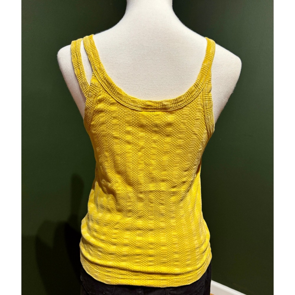 Universal Thread Yellow Textured Ribbed Tank Top Women's XS - Picture 2 of 8